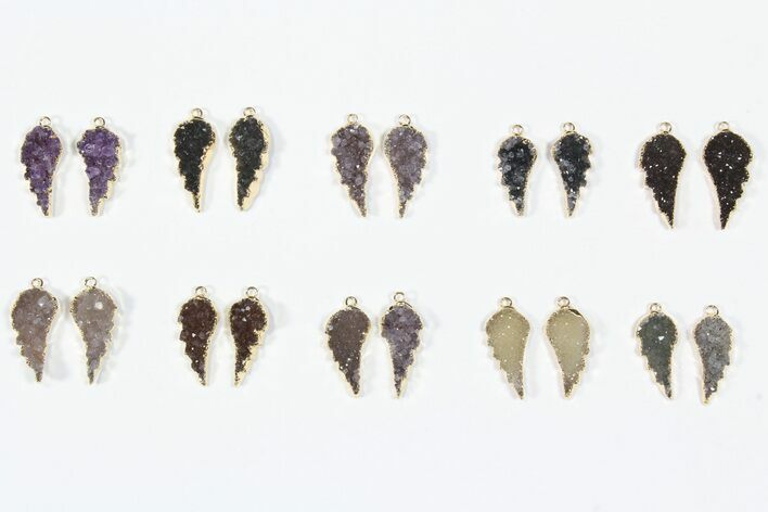 Lot: Amethyst Slice Pendants/Earrings - Pairs #84091